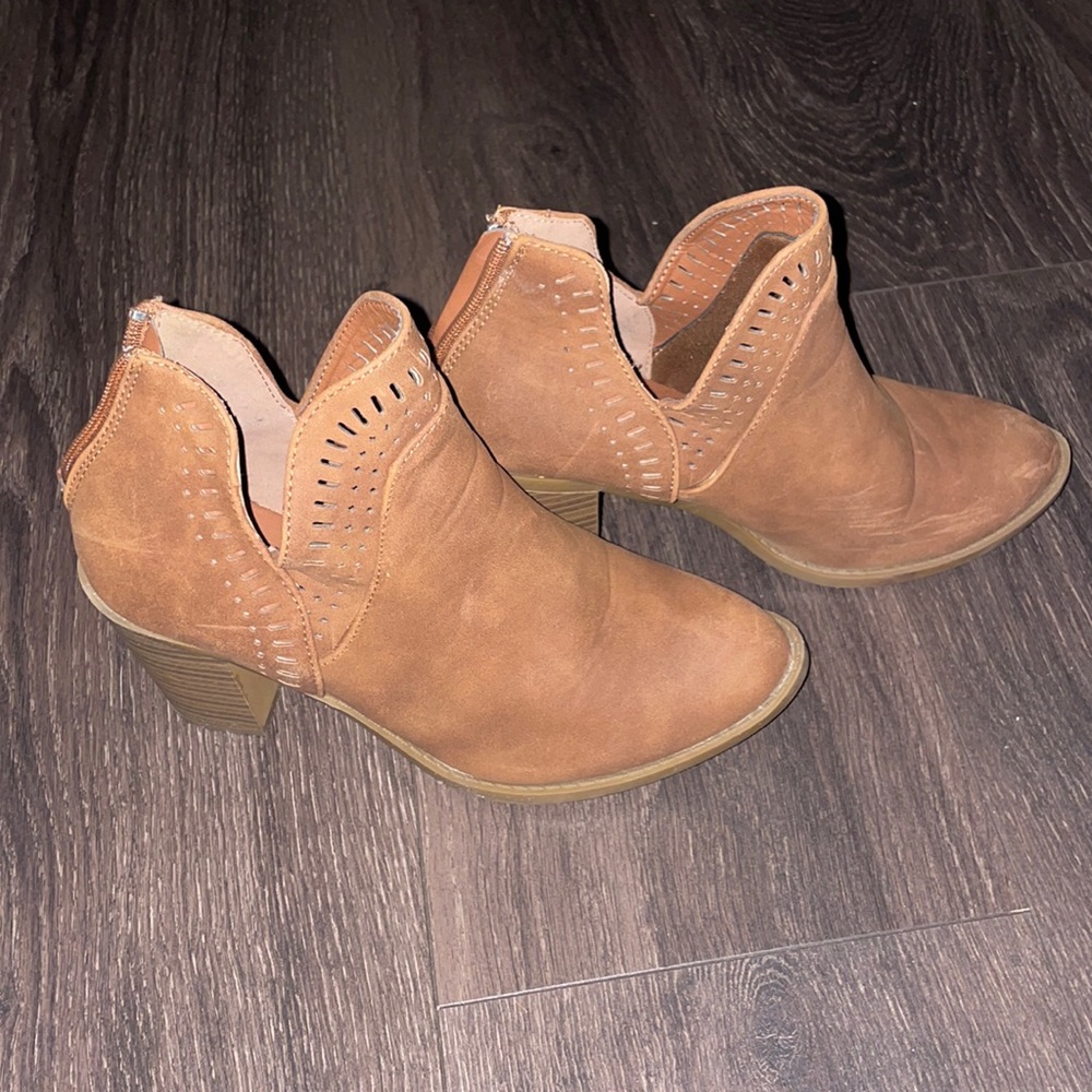 Tan booties